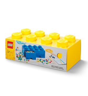 LEGO - 8 KNOBS BRICK 2 DRAWERS BRIGHT YELLOW (1) ML